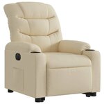 vidaXL Fauteuil inclinable électrique crème tissu