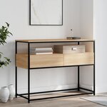 vidaXL Table console chêne sonoma 100x40x75 cm bois d'ingénierie