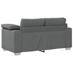 Canapé 3 pièces vidaXL avec coussins en tissu gris foncé
