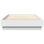 vidaXL Cadre de lit sans matelas blanc 100x200 cm bois d'ingénierie