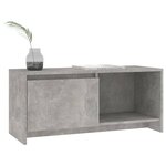 vidaXL Meuble TV gris béton 90x35x40 cm bois d'ingénierie