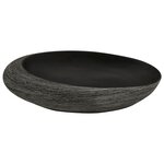 vidaXL Vasque à poser gris et noir ovale 59x40x14 cm céramique