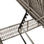 vidaXL Chaise longue avec coussin gris clair résine tressée
