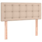 vidaXL Sommier à lattes de lit avec matelas LED cappuccino 120x190 cm