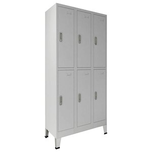 vidaXL Armoire à casiers Gris 45 x 90 x 180 cm