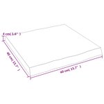 vidaXL Dessus de table bois massif non traité bordure assortie
