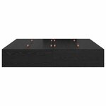 vidaXL Cadre de lit avec rangement Chêne noir 200 x 200 cm