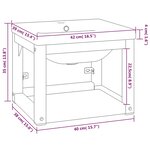 vidaXL Cadre de lavabo de salle de bain vasque à encastrer Noir Fer
