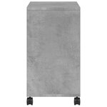 vidaXL Table d'appoint avec roues gris béton bois d'ingénierie