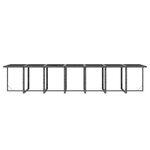 vidaXL Ensemble à manger de jardin coussins 19 Pièces Résine tressée Gris