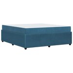 vidaXL Cadre de lit avec matelas Bleu 180 x 200 cm tissu