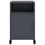 vidaXL Tables de chevet 2 Pièces anthracite 36x39x59 cm acier