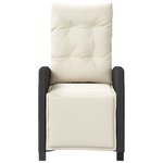 vidaXL Chaises inclinables de jardin lot de 2 repose-pied noir rotin