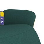 vidaXL Fauteuil inclinable de massage et repose-pieds vert foncé tissu