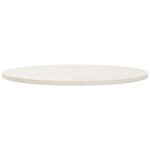 vidaXL Dessus de table Blanc Ø90x2 5 cm Bois de pin massif