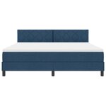 vidaXL Lit boxspring avec matelas avec matelas Bleu 180 x 200 cm tissu