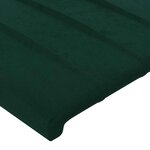 vidaXL Tête de lit avec oreilles Vert foncé 163x23x118/128 cm Velours