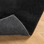 vidaXL Tapis doux à poils moyens et lavable HUARTE Noir 1000 x 80 cm