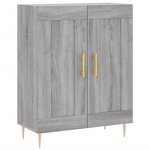 vidaXL Buffet haut Sonoma gris 69 5x34x180 cm Bois d'ingénierie