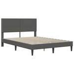 vidaXL Cadre de lit Gris foncé 140 x 200 cm Tissu en velours côtelé