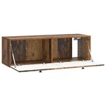 vidaXL Meuble TV mural 98 x 31 x 30 cm Bois ancien Bois d'ingénierie