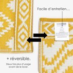 Tapis extérieur terrasse réversible - Tapis de jardin imperméable et résistant UV - Anna - Jaune - 150x240 cm - HOMESCAPES