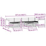 vidaXL Ensemble de canapés d'extérieur 7 pc Naturel