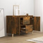 vidaXL Buffet Chêne fumé 101x35x70 cm Bois d'ingénierie