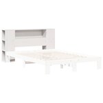 vidaXL Tête de lit avec rangement blanc 135 cm bois massif de pin