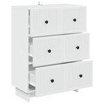 vidaXL Armoire à tiroirs Blanc 66 x 34 5 x 90 cm Bois d'ingénierie