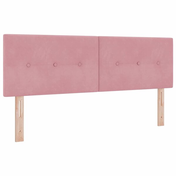 vidaXL Tête de lit Rose 160 cm Velours