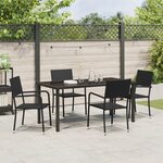 vidaXL Ensemble de repas de jardin 5 pièces en poly rattan noir