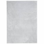 vidaXL Tapis HUARTE à poils courts doux et lavable gris 140x200 cm