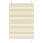 vidaXL Store plissé crème 100x100 cm largeur du tissu 99 4cm polyester