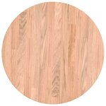 vidaXL Plateau de table Autre Marron clair Ø 40 x 4 cm Chêne massif