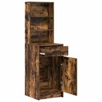 vidaXL Haut Armoire Chêne fumé 40 x 40 5 x 135 cm Bois d'ingénierie