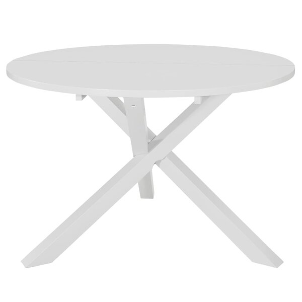 vidaXL Table à manger Blanc 120x75 cm MDF