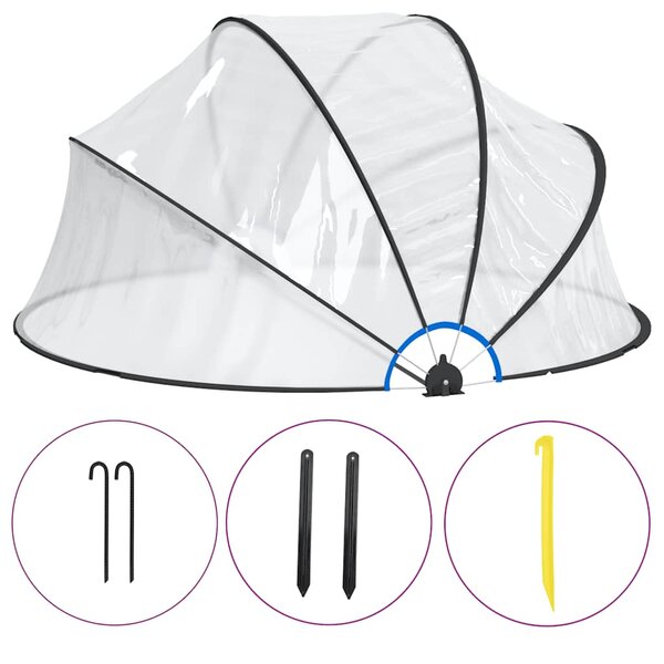 vidaXL Dôme de piscine rond 315x158 cm PVC