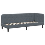 vidaXL Cadre de lit d'angle Gris foncé 80 x 200 cm Velours