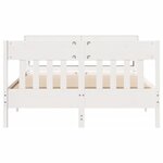vidaXL Cadre de lit sans matelas blanc 140x200 cm bois de pin massif
