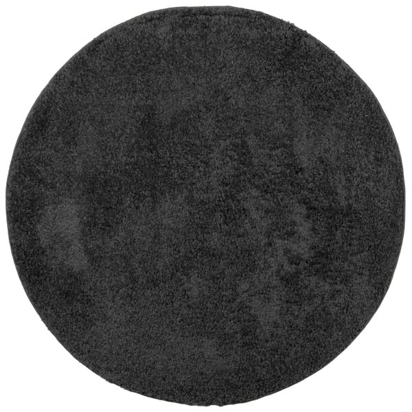 vidaXL Tapis shaggy PAMPLONA poils longs moderne anthracite Ø 80 cm