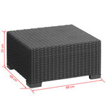 Keter Table d'extérieur California Graphite 197421