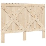 vidaXL Cadre de lit sans matelas gris 140x200 cm bois massif de pin