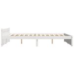 vidaXL Cadre de lit sans matelas blanc bois massif 160x200 cm