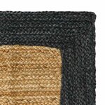 vidaXL Tapis de surface Gris foncé 60 x 110 cm Jute
