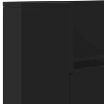 vidaXL Tête de lit Noir 200 x 16 5 x 103 5 cm Bois d'ingénierie