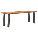 vidaXL Table à manger marron clair bois de chêne massif rectangulaire