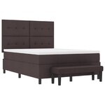 vidaXL Lit Box Spring avec Matelas & Banquette Gris Foncé 160x200 cm Tissu