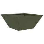 vidaXL Jardinière Bol de Jardin Verte Olive 35x35x15 cm en Acier