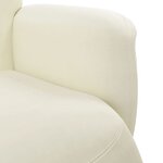 vidaXL Fauteuil inclinable avec repose-pied crème velours